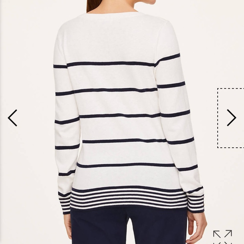 LOFT Petite striped sweater NWT never worn! - Picture 3 of 7